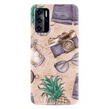 Kılıfland Reeder P13 Blue 2022 ile Uyumlu Telefon Kılıfı, Desenli Baskılı, Maymun Kelebek Figür, Silikon, Beige