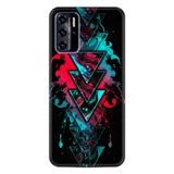 Kılıfland Reeder P13 Blue 2022 ile Uyumlu Telefon Kılıfı, Desenli Baskılı, Neon Mavi Cyan Kırmızı, Silikon