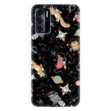 Kılıfland Reeder P13 Blue 2022 ile Uyumlu Telefon Kılıfı, Silikon, Desenli Baskılı, Figür Planet Animals, Siyah
