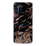 Kılıfland Reeder P13 Blue ile Uyumlu Telefon Kılıfı, Baykuş Desenli, Silikon, Mavi Çerçeveli