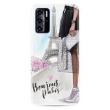 Kılıfland Reeder P13 Blue ile Uyumlu Telefon Kılıfı, Desenli Baskılı, Bonjour Paris Figür, Beyaz