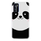 Kılıfland Reeder P13 Blue ile Uyumlu Telefon Kılıfı, Silikon, Sevimli Panda Desenli, Beyaz-Siyah