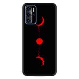 Kılıfland Reeder P13 Blue L 2022 ile Uyumlu Telefon Kılıfı, Desenli Baskılı, Red Moon Figür, Siyah