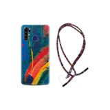 kilifland Reeder P13 Blue Max ile Uyumlu Kılıf Rasta Ipli Boyun Askılı Desenli Life Silikon Ressam Sulu Boya 1600