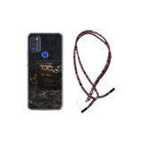 kilifland Reeder P13 Blue Max Pro 2021 ile Uyumlu Kılıf Rasta Ipli Boyun Askılı Desenli Life Silikon Black Car 1768
