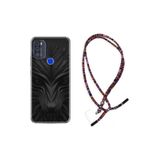 kilifland Reeder P13 Blue Max Pro 2021 ile Uyumlu Kılıf Rasta Ipli Boyun Askılı Desenli Life Silikon Black Fox 1325