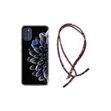 kilifland Reeder P13 Blue Max Pro 2021 ile Uyumlu Kılıf Rasta Ipli Boyun Askılı Desenli Life Silikon Çiçekler 1639