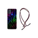 kilifland Reeder P13 Blue Max Pro 2021 ile Uyumlu Kılıf Rasta Ipli Boyun Askılı Desenli Life Silikon Color Lines 1698