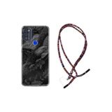 kilifland Reeder P13 Blue Max Pro 2021 ile Uyumlu Kılıf Rasta Ipli Boyun Askılı Desenli Life Silikon Dark Eagle 1909