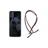 kilifland Reeder P13 Blue Max Pro 2021 ile Uyumlu Kılıf Rasta Ipli Boyun Askılı Desenli Life Silikon Dark Wolfs 1834