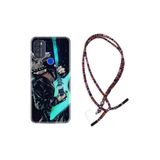 kilifland Reeder P13 Blue Max Pro 2021 ile Uyumlu Kılıf Rasta Ipli Boyun Askılı Desenli Life Silikon Dog Guitar 1789