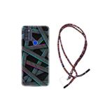 kilifland Reeder P13 Blue Max Pro 2021 ile Uyumlu Kılıf Rasta Ipli Boyun Askılı Desenli Life Silikon Gri Zigzag 1706