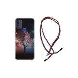 kilifland Reeder P13 Blue Max Pro 2021 ile Uyumlu Kılıf Rasta Ipli Boyun Askılı Desenli Life Silikon Heaven Tree 1859