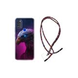 kilifland Reeder P13 Blue Max Pro 2021 ile Uyumlu Kılıf Rasta Ipli Boyun Askılı Desenli Life Silikon Kartal 1622