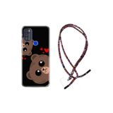 kilifland Reeder P13 Blue Max Pro 2021 ile Uyumlu Kılıf Rasta Ipli Boyun Askılı Desenli Life Silikon Love Animals 1780