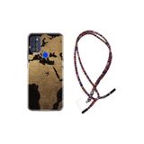 kilifland Reeder P13 Blue Max Pro 2021 ile Uyumlu Kılıf Rasta Ipli Boyun Askılı Desenli Life Silikon Map Planet 1656