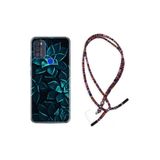 kilifland Reeder P13 Blue Max Pro 2021 ile Uyumlu Kılıf Rasta Ipli Boyun Askılı Desenli Life Silikon Mistik Çiçekler 1650