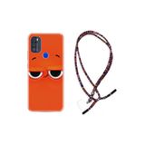 kilifland Reeder P13 Blue Max Pro 2021 ile Uyumlu Kılıf Rasta Ipli Boyun Askılı Desenli Life Silikon Orange 1830