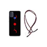 kilifland Reeder P13 Blue Max Pro 2021 ile Uyumlu Kılıf Rasta Ipli Boyun Askılı Desenli Life Silikon Red Moon 1710