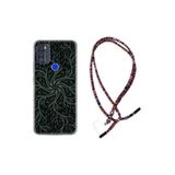 kilifland Reeder P13 Blue Max Pro 2021 ile Uyumlu Kılıf Rasta Ipli Boyun Askılı Desenli Life Silikon Sarmaşıklar 1675