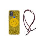 kilifland Reeder P13 Blue Max Pro 2021 ile Uyumlu Kılıf Rasta Ipli Boyun Askılı Desenli Life Silikon Smile 1862