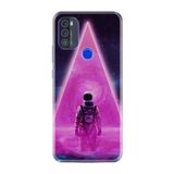 kilifland Reeder P13 Blue Max Pro 2021 ile Uyumlu Kılıf Resimli Desenli Silikon Boyun Askılı Astro Purple 1890