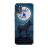 kilifland Reeder P13 Blue Max Pro 2021 ile Uyumlu Kılıf Resimli Desenli Silikon Boyun Askılı Moon Wolf 1820