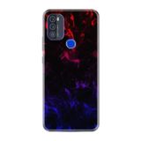kilifland Reeder P13 Blue Max Pro 2021 ile Uyumlu Kılıf Silikon Desen Boyun Askılı Blue Red Fire 1637