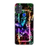 kilifland Reeder P13 Blue Max Pro 2021 ile Uyumlu Kılıf Silikon Desen Boyun Askılı Butterfly Neon 1684
