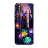 kilifland Reeder P13 Blue Max Pro 2021 ile Uyumlu Kılıf Silikon Desen Boyun Askılı Finger Planet 1740