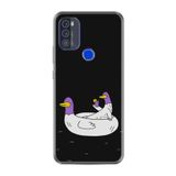 kilifland Reeder P13 Blue Max Pro 2021 ile Uyumlu Kılıf Silikon Desen Boyun Askılı Keyifli Ördekler 1725