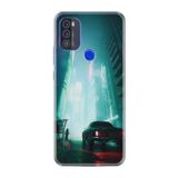 kilifland Reeder P13 Blue Max Pro 2021 ile Uyumlu Kılıf Silikon Desen Boyun Askılı Night Cars 1619
