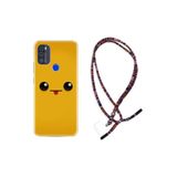 kilifland Reeder P13 Blue Max Pro 2021 Uyumlu ile Uyumlu Kılıf Rasta Ipli Boyun Askılı Desenli Life Silikon Yellow 1817