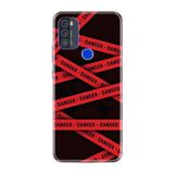 kilifland Reeder P13 Blue Max Pro 256gb ile Uyumlu Kılıf Desenli Silikon Boyun Askılı Danger 1372