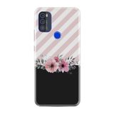 kilifland Reeder P13 Blue Max Pro 256gb ile Uyumlu Kılıf Desenli Silikon Boyun Askılı Strip Pink Flowers 1396