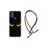 kilifland Reeder P13 Blue Max Pro 256gb ile Uyumlu Kılıf Rasta Ipli Boyun Askılı Desenli Life Silikon Black Eyes 1644