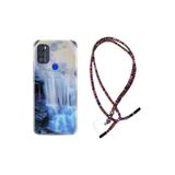 kilifland Reeder P13 Blue Max Pro 256gb ile Uyumlu Kılıf Rasta Ipli Boyun Askılı Desenli Life Silikon Blue Moon 1308