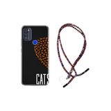 kilifland Reeder P13 Blue Max Pro 256gb ile Uyumlu Kılıf Rasta Ipli Boyun Askılı Desenli Life Silikon Cats 1792