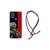 kilifland Reeder P13 Blue Max Pro 256gb ile Uyumlu Kılıf Rasta Ipli Boyun Askılı Desenli Life Silikon Çılgın Kedi 1674