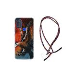 kilifland Reeder P13 Blue Max Pro 256gb ile Uyumlu Kılıf Rasta Ipli Boyun Askılı Desenli Life Silikon Kartal Uçarken 1718