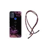 kilifland Reeder P13 Blue Max Pro 256gb ile Uyumlu Kılıf Rasta Ipli Boyun Askılı Desenli Life Silikon Love Flow 1664