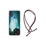 kilifland Reeder P13 Blue Max Pro 256gb ile Uyumlu Kılıf Rasta Ipli Boyun Askılı Desenli Life Silikon Night Cars 1619