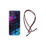 kilifland Reeder P13 Blue Max Pro 256gb ile Uyumlu Kılıf Rasta Ipli Boyun Askılı Desenli Life Silikon Petek 1825