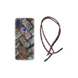 kilifland Reeder P13 Blue Max Pro 256gb ile Uyumlu Kılıf Rasta Ipli Boyun Askılı Desenli Life Silikon Retro Stone 1324