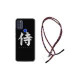 kilifland Reeder P13 Blue Max Pro 256gb ile Uyumlu Kılıf Rasta Ipli Boyun Askılı Desenli Life Silikon Samurai 1340