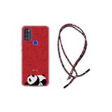 kilifland Reeder P13 Blue Max Pro 256gb ile Uyumlu Kılıf Rasta Ipli Boyun Askılı Desenli Life Silikon Sleeping Panda 1810