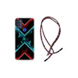 kilifland Reeder P13 Blue Max Pro 256gb ile Uyumlu Kılıf Rasta Ipli Boyun Askılı Desenli Life Silikon Smoke 1728