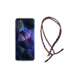 kilifland Reeder P13 Blue Max Pro 256gb ile Uyumlu Kılıf Rasta Ipli Boyun Askılı Desenli Life Silikon Üçgenler 2 1872