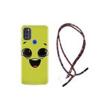 kilifland Reeder P13 Blue Max Pro 256gb ile Uyumlu Kılıf Rasta Ipli Boyun Askılı Desenli Life Silikon White Green 1833