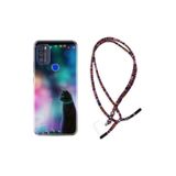 kilifland Reeder P13 Blue Max Pro 256gb ile Uyumlu Kılıf Rasta Ipli Boyun Askılı Desenli Life Silikon Window Cat 1787